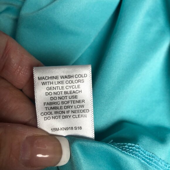 Nepallo Athletic Top Womens Sz Small Turquoise Partial Zip Long Sleeve Pullover - Picture 7 of 8